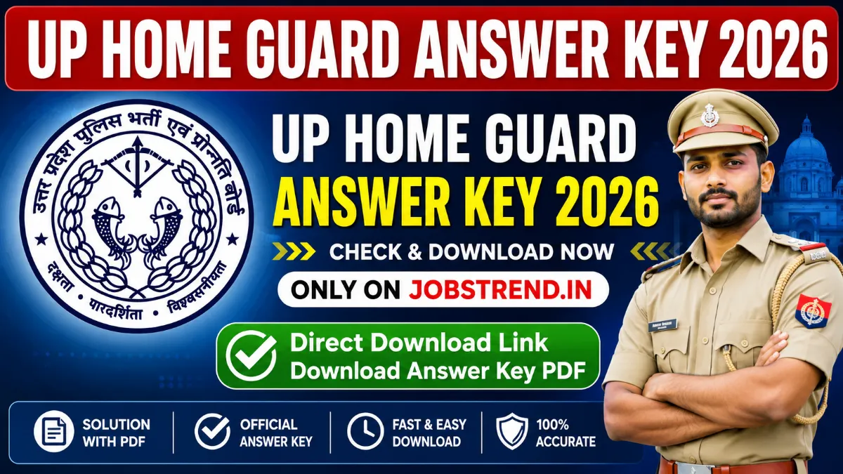 UP Home Guard Answer Key 2026